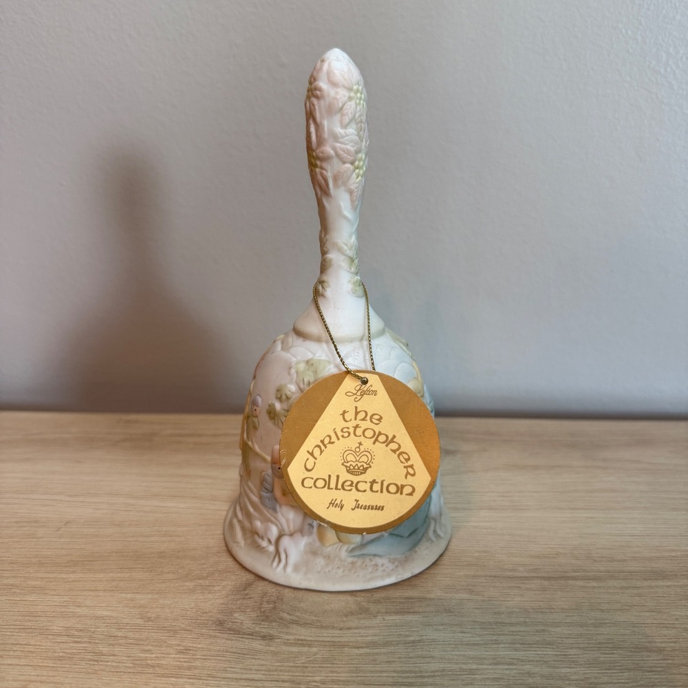 Vintage 1982 Lefton China Nativity Bell Christopher Collection 00330 Pastel 6.5"
